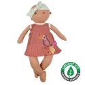 Bonikka Organic látková bábika Aria tehlové šaty