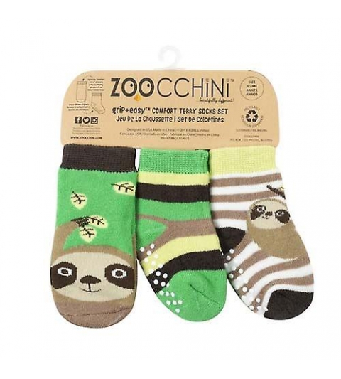 Zoocchini Set 3ks protišmykové ponožky Leňochod
