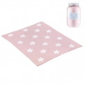Bavlnená detská deka 80 x 100 cm STAR ružová CAMBRASS